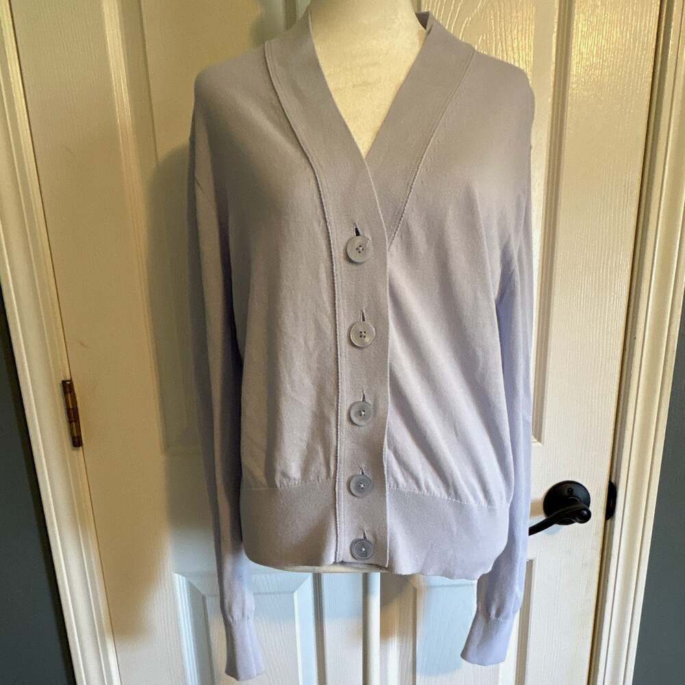 J.CREW M Cardigan Sweater V-Neck Long Sleeve Button-Front, preppy, Y2K